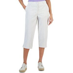 Karen Scott Women's White Comfort Waist Capri Pants NWT
